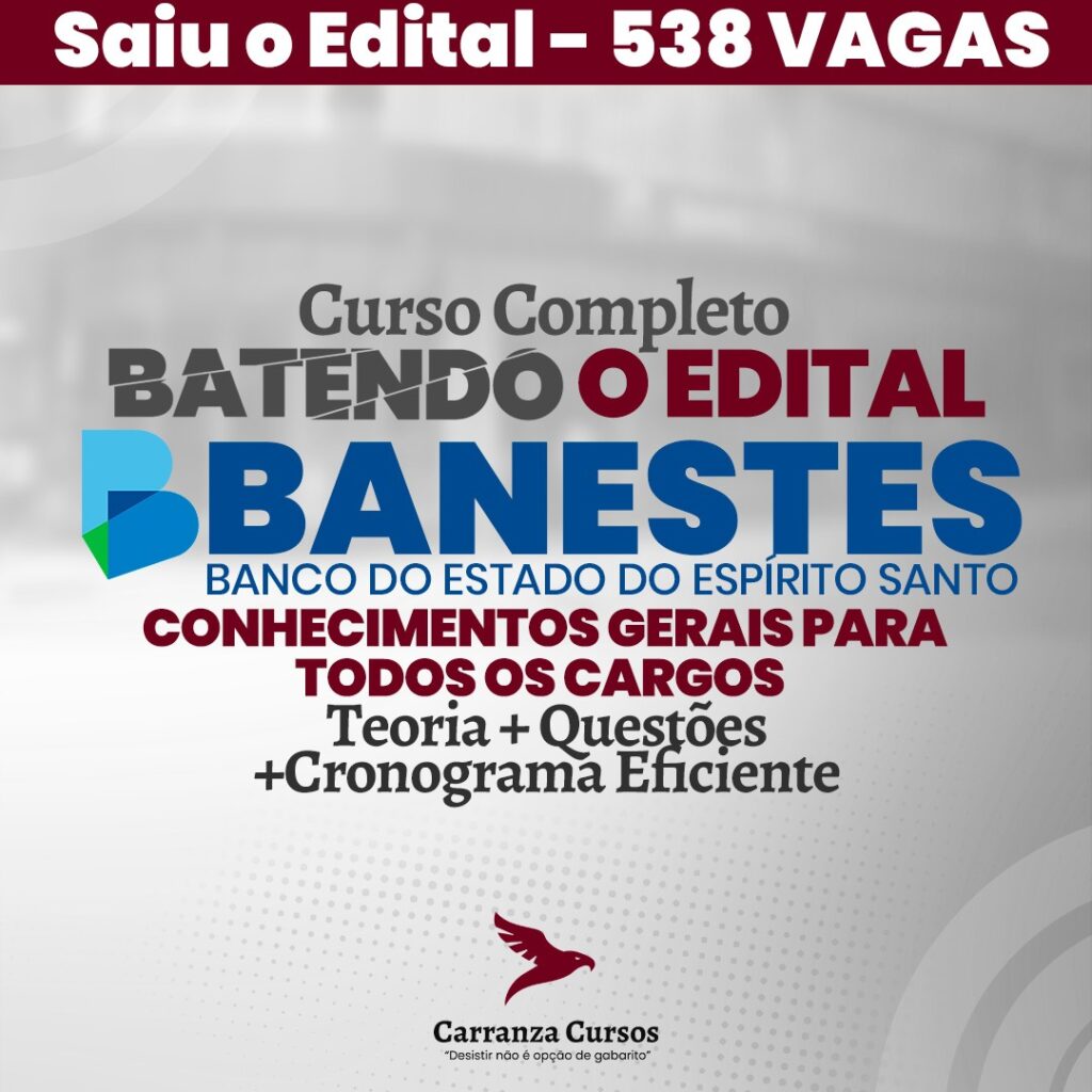 Banco do Estado do Espírito Santo Banestes Conhecimentos Gerais