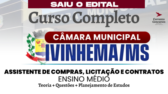 IVINHEMA (MS) - Curso Completo - Assistente de Compras, Licitação e Contratos