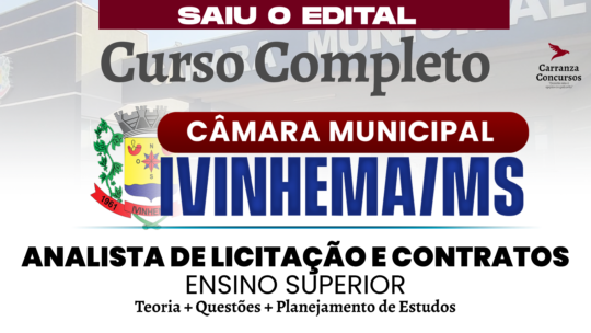 IVINHEMA (MS) - Curso Completo - Analista de Licitação e Contratos