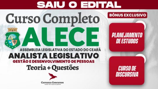 ALECE - Curso Completo - Analista Legislativo | Gestão e Desenvolvimento de Pessoas