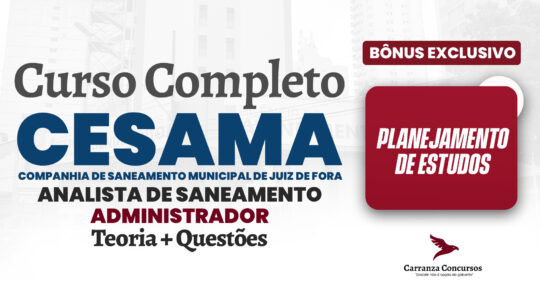 CESAMA - Curso Completo - Analista de Saneamento | Administrador