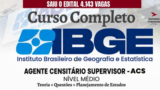IBGE - Curso Completo - Agente Censitário Supervisor ACS