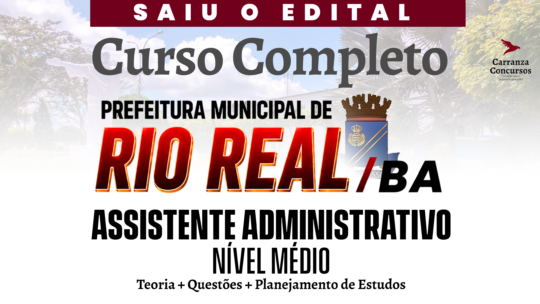 Prefeitura de Rio Real (BA) - Curso Completo - Assistente Administrativo