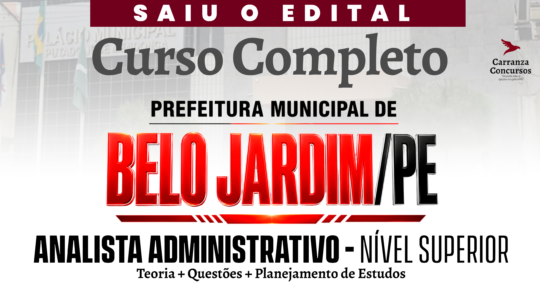Prefeitura de JARDIM/PE - Curso Completo - Analista Administrativo