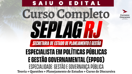 SEPLAG RJ - Curso Completo - Especialista em Políticas Públicas e Gestão Governamental (EPPGG) | Gestão e Governança Pública