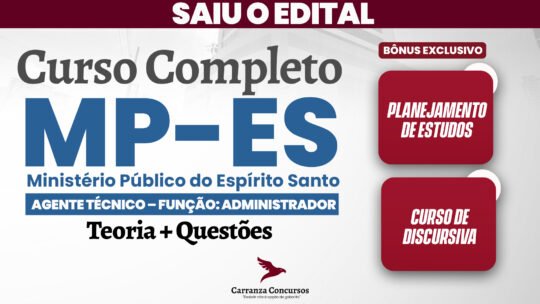 MPES - Curso Completo - Agente Técnico Administrador