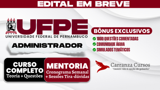 UFPE - Mentoria + Curso Completo - Administrador