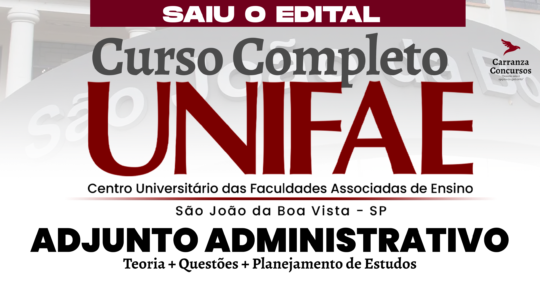UNIFAE - Curso Completo - Adjunto Administrativo