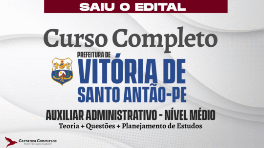 VITÓRIA DE SANTO ANTÃO/PE - Curso Completo - Auxiliar Administrativo
