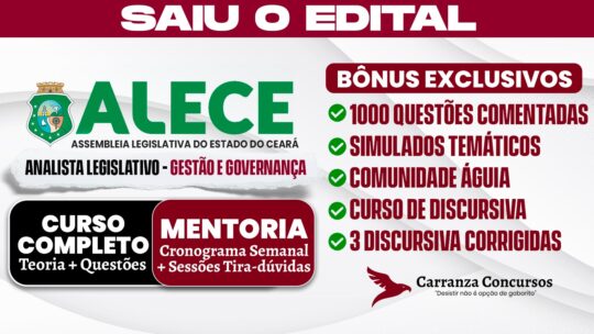 ALECE - Curso Completo - Analista Legislativo | Gestão e Governança