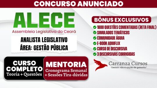 ALECE - Curso Completo - Analista Legislativo Área Gestão Pública