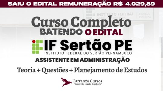 IF SERTÃO PE - Curso Completo - Assistente em Administração