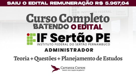 IF SERTÃO PE - Curso Completo - Administrador