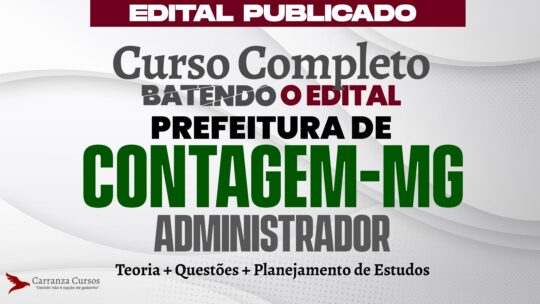 CONTAGEM MG - Curso Completo - Administrador