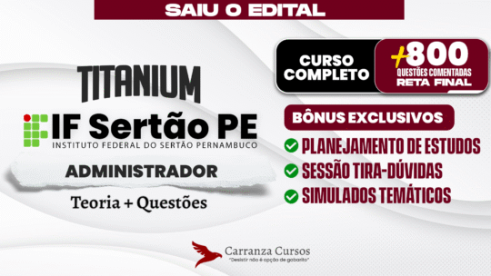 IF SERTÃO PE - Curso Completo - Administrador