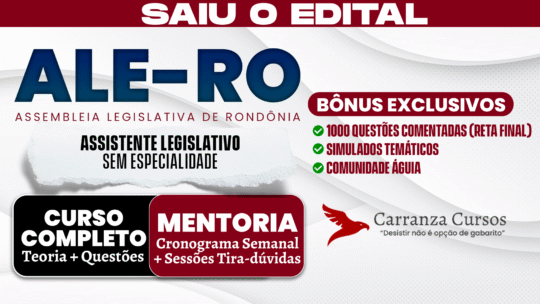 ALERO - Curso Completo - Assistente Legislativo (Sem especialidade)