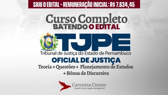 TJPE - Curso Completo - Oficial de Justiça - Curso completo