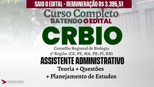 CRBio 5ª Região - Curso Completo - Assistente Administrativo