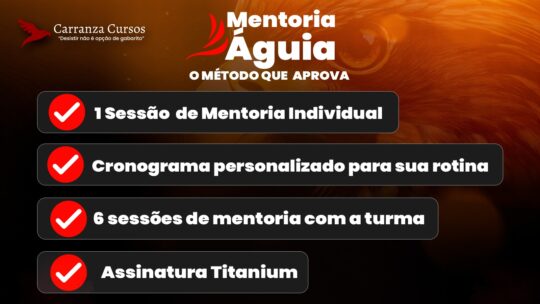 Mentoria Águia 2025 -  Acompanhamento Individualizado e acesso total a todos os cursos do site!