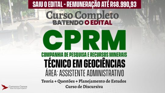 CPRM - Curso Completo - Técnico em Geociências