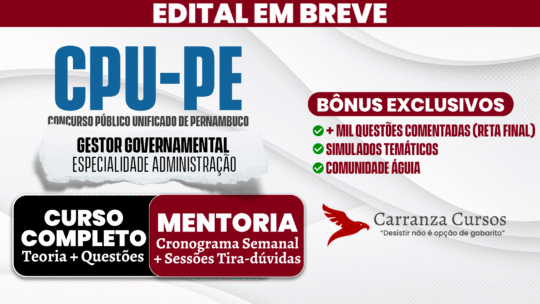 CPU PE - Curso Completo - Gestor Governamental Especialidade Administração