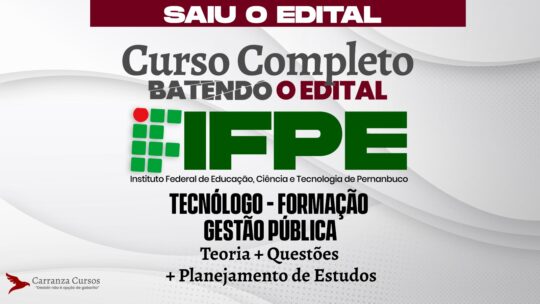 IFPE - Curso Completo - Tecnólogo Formação Gestão Pública
