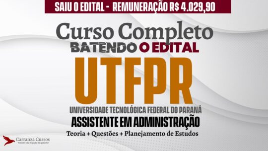 UTFPR - Curso Completo - Assistente em Administração