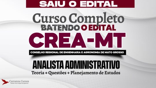 CREA MT - Curso Completo - Cargo Analista Administrativo
