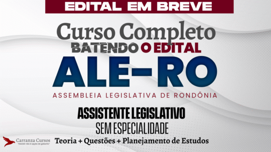 ALE RO - Curso Completo - Assistente Legislativo