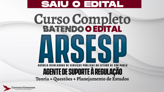 ARSESP - Curso Completo - Agente de Suporte à Regulação