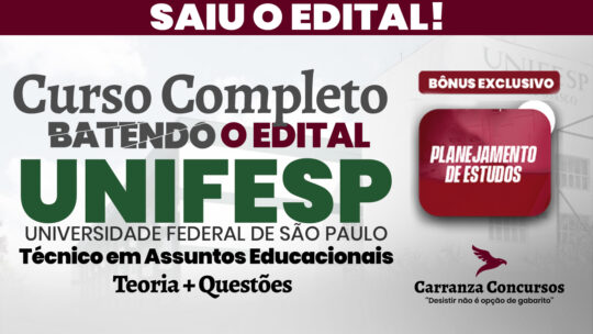 UNIFESP - Curso Completo - Técnico em Assuntos Educacionais