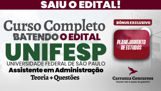 UNIFESP - Curso Completo - Assistente em Administração