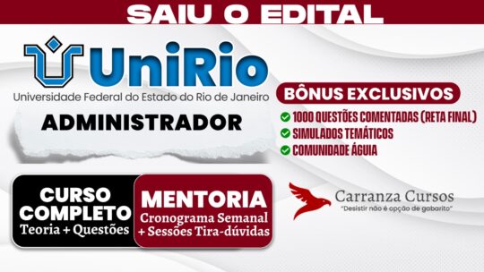 UNIRIO - Curso Completo - Administrador (Nível Superior)