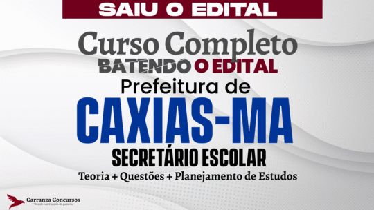 Caxias Ma - Curso Completo - Secretário Escolar