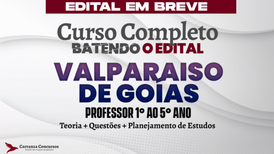 VALPARAÍSO - CURSO COMPLETO - Professor 1º ao 5 ano