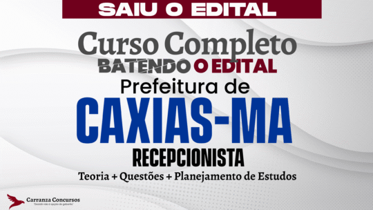 Caxias Ma - Curso Completo -  Recepcionista