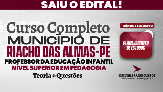 Riacho das Almas - Curso Completo - Professor da Educação Infantil
