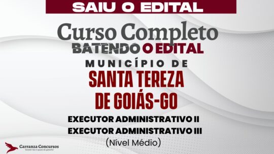 Município De Santa Tereza De Goiás Go - Curso Completo - Executor Administrativo III
