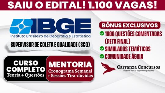 IBGE - Curso Completo - Supervisor de Coleta e Qualidade (SCQ)