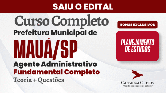 MAUÁ/SP - Curso Completo - Agente Administrativo
