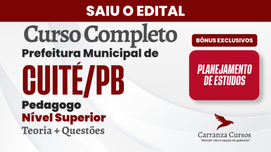 CUITÉ/PB - Curso Completo - Pedagogo