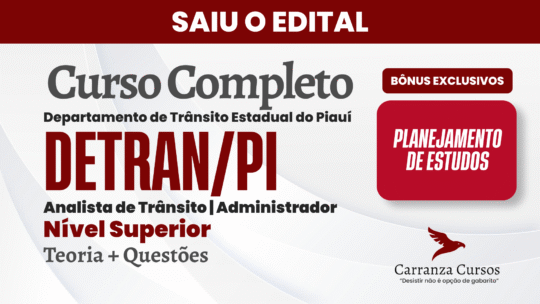 DETRAN/PI - Curso Completo - Analista de Trânsito | Administrador