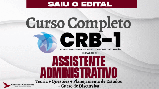 CRB 1 Região - Curso Completo - Assistente Administrativo
