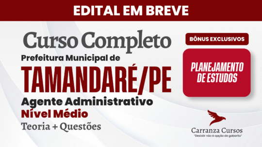 Tamandaré PE - Curso Completo - Agente Administrativo