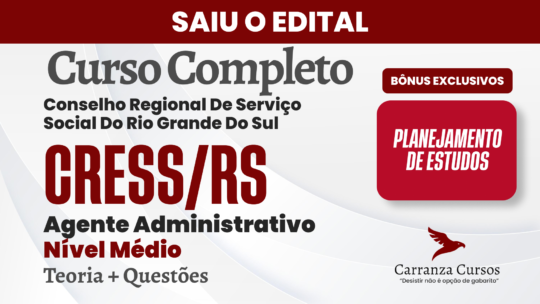 CRESS RS - Curso Completo - Agente Administrativo