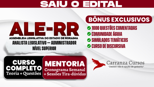 ALE RR - Curso Completo - Analista Legislativo Administrador