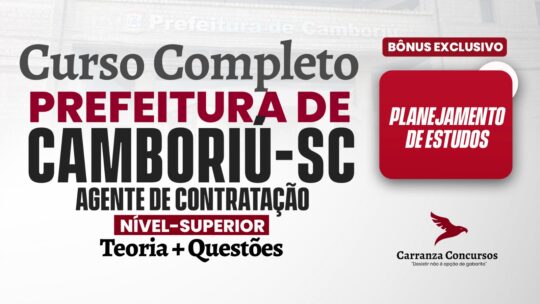 CAMBORIÚ (SC) - Curso Completo - Agente de Contratação