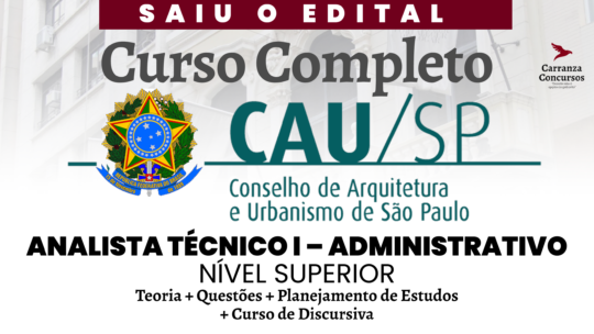 CAU SP - Curso Completo - Analista Técnico I Administrativo