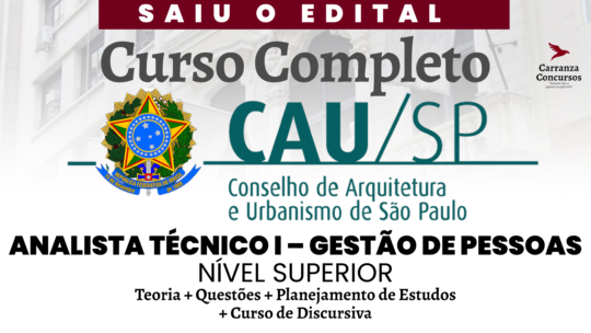 CAU SP - Curso Completo - Analista Técnico I Gestão de Pessoas
