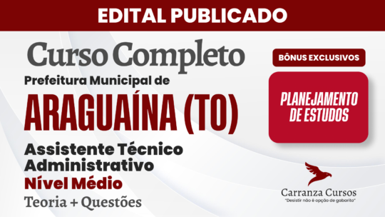 Prefeitura de Araguaína (TO) - Curso Completo - Assistente Técnico Administrativo